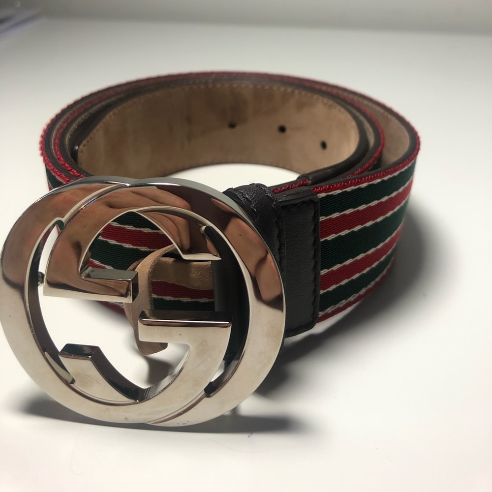 Gucci Red & Green GG Belt